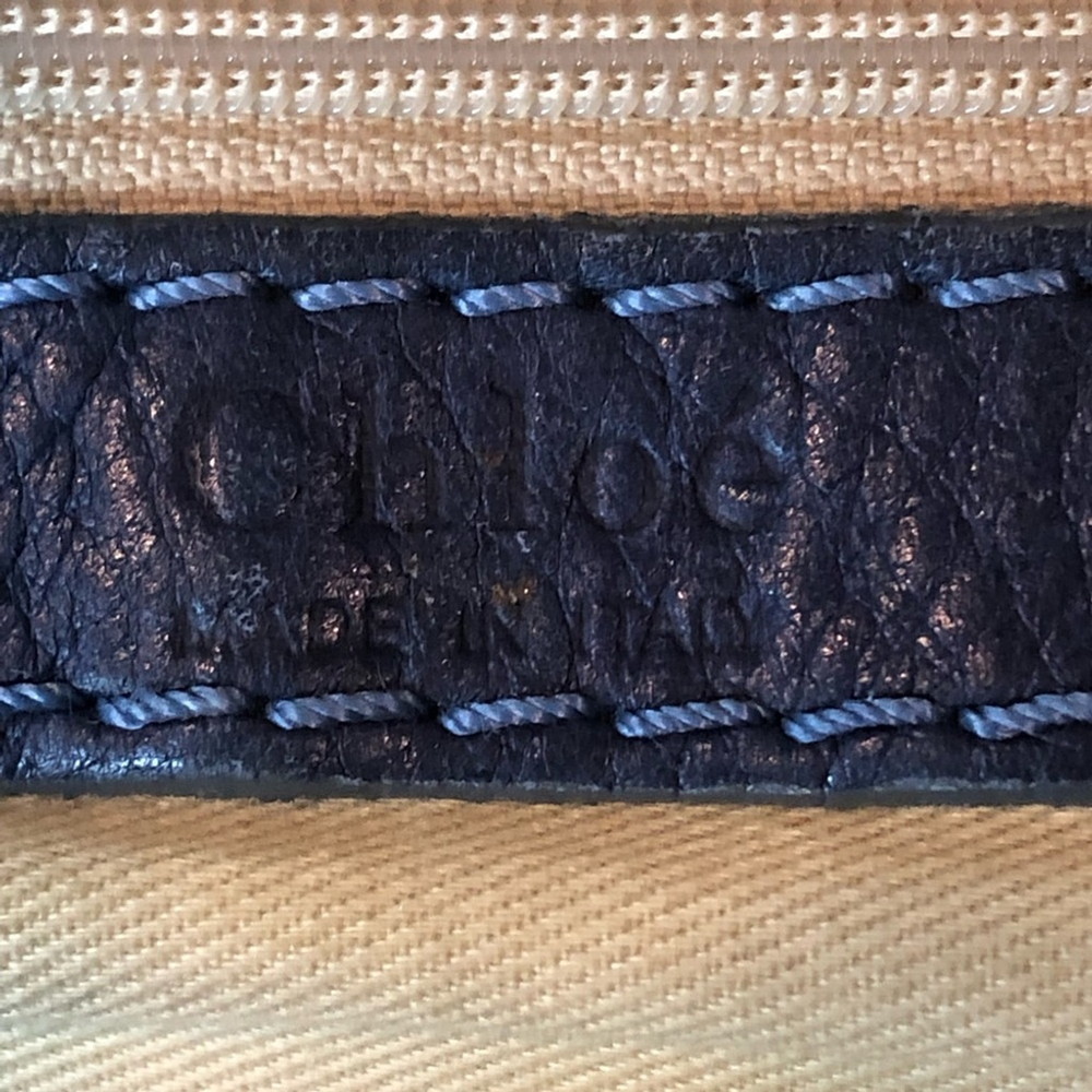 CHLOE Paddington Navy Blue Leather Tote Hand Bag CHLOE Padlock - Picture 15 of 17